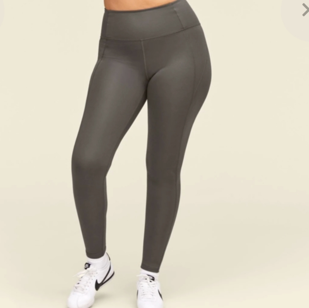 Girlfriend Collective Eco Gray High Rise Leggings Medium Compressive